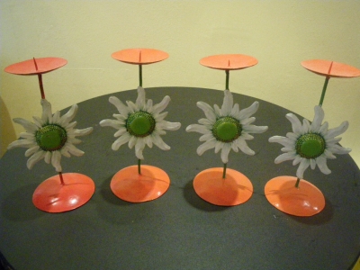 Bougeoir Tournesol (blanc)